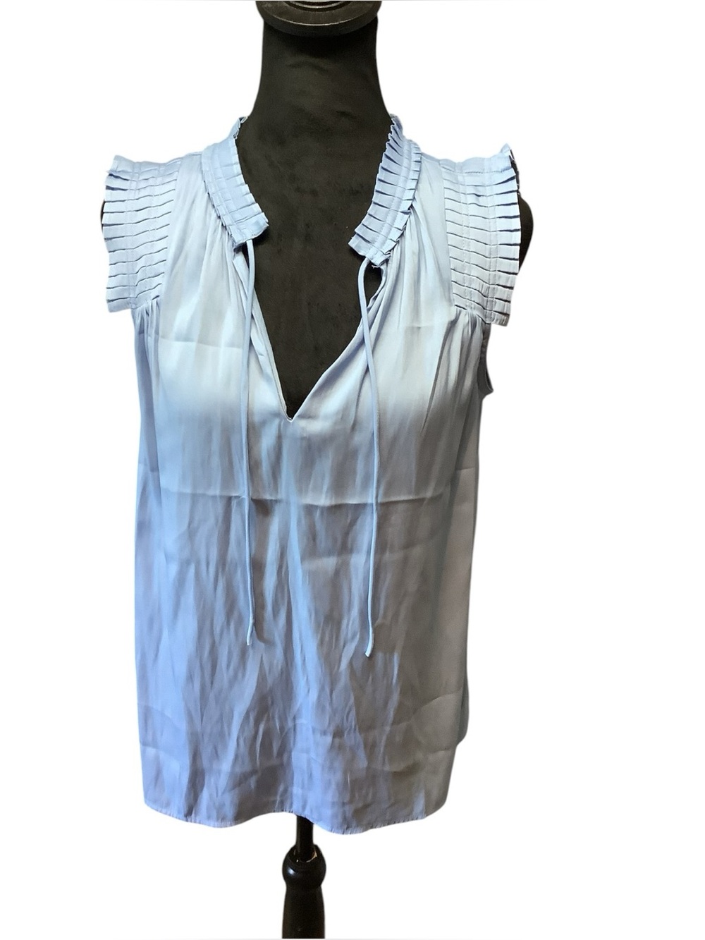 LOFT Pleated Neck Sleeveless Top – Size Small – New With Tags